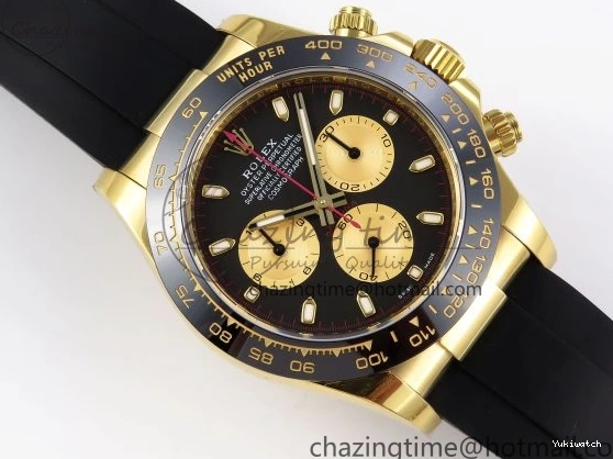 EDITION DAYTONA STRAP 116518 DIAL 1:1 YG BLACK RUBBER APSF ON SH4130 BEST OYSTERFLEX 0426